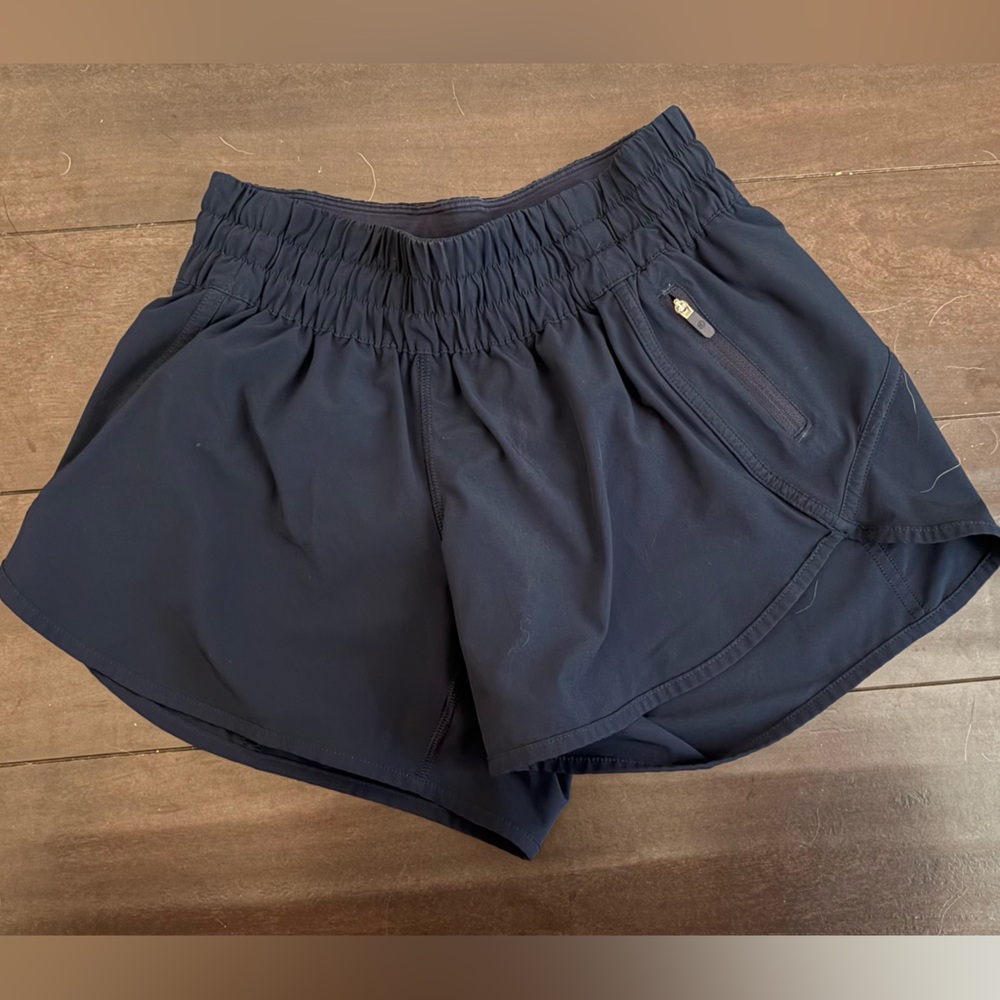 Lululemon Tracker V 4” Navy Shorts Size 6